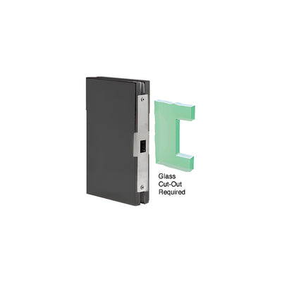 CRL Matte Black 6" x 10" Center Lock Glass Keeper
