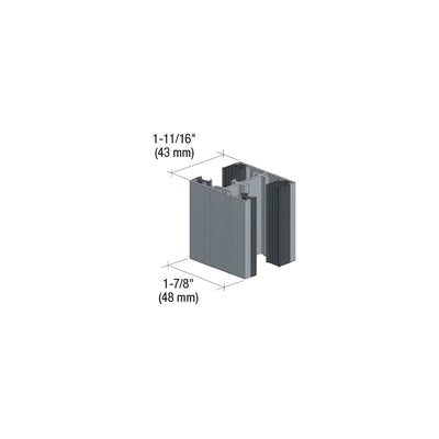 Fallbrook XL Satin Anodized Intermediate Vertical Mullion Set 118" Length