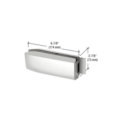 CRL Clear Anodized PTH Series Glass Mounted Long Patch Lock Keeper
