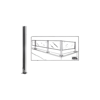 CRL Satin Anodized Air Space Total Custom Design Series Partition Post