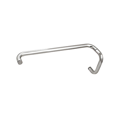 CRL Polished Chrome 6" Pull Handle and 18" Towel Bar BM Series Combination Without Metal Washers