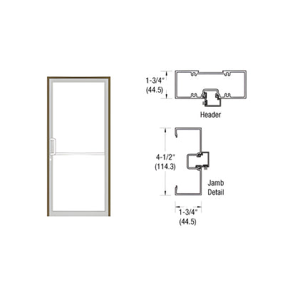 CRL-U.S. Aluminum Bronze Black Anodized Custom Sized Series 450 Open Back Butt Hinge Up and Over Frame Complete (1F)