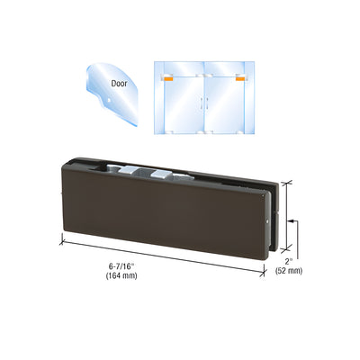 CRL Dark Bronze Adjustable European Top Door Patch Fitting