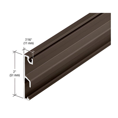 CRL-U.S. Aluminum Horizontal Face Cap - 24'-2", Dark Bronze/Black Anodized Class 1
