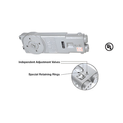 CRL Diamond Style Spindle Medium Duty 105º Hold Open Retrofit Overhead Concealed Closer Body Only