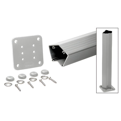 CRL Metallic Silver 200, 300, 350, and 400 Series 36" Long 135 Degree Surface Mount Post Kit