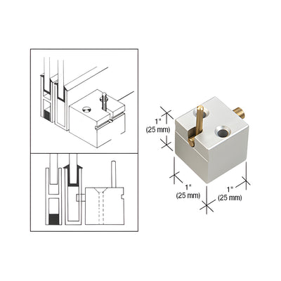 CRL Satin Anodized Deck Catch for Pass-Thru Windows