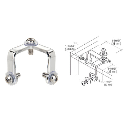 CRL Chrome Deluxe 3-Way Glass Corner Connector