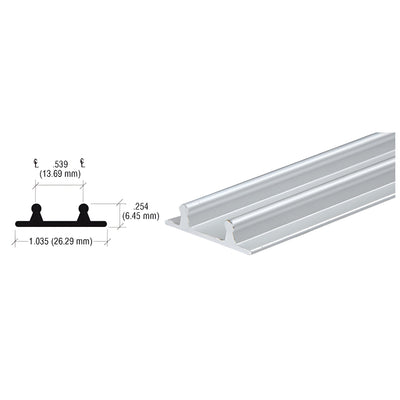 CRL Satin Anodized Aluminum Lower Channel for Deep Recess Installations