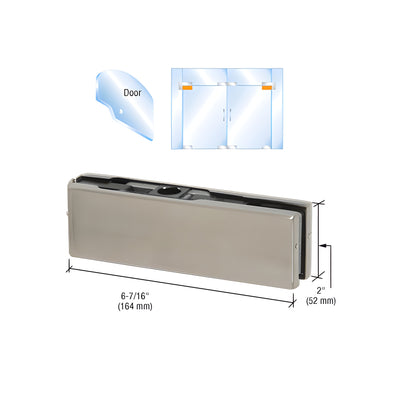 CRL Brushed Stainless European Top Door Patch Fitting with 1NT303 Insert