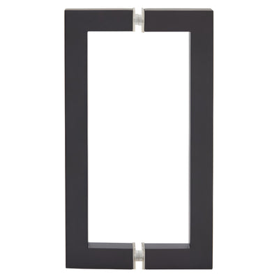 CRL Oil Rubbed Bronze 8" x 8" SQ Series Square Tubing Back-to-Back Pull Handles