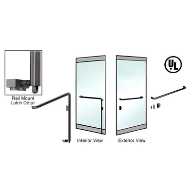 CRL-Blumcraft® Oil Rubbed Bronze Right Hand Reverse Rail Mount Keyed Access "A" Exterior Bottom Securing Panic Handle