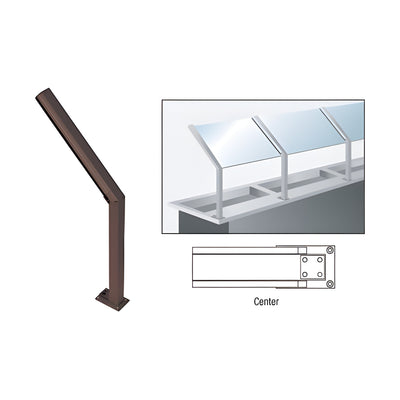 CRL Duranodic Bronze D999 Series 23" Center Sneeze Guard Post