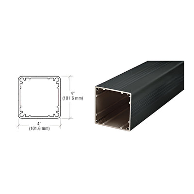 CRL Matte Black Standard 4" x 4" Square 48" Long Post
