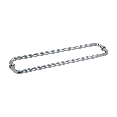 CRL Polished Nickel 24" BM Series Back-to-Back Tubular Towel Bars With Metal Washers