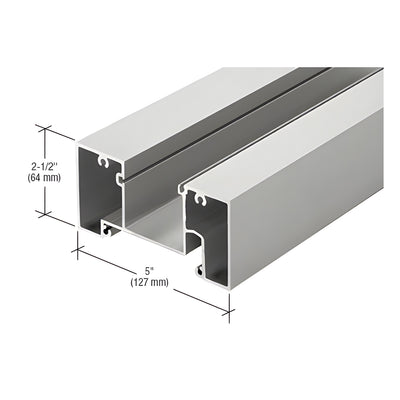 CRL-U.S. Aluminum Head Mullion for 1" Glass, 24'-2", Clear Anodized Class 1