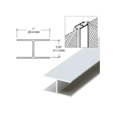 CRL Clear Anodized 7/16" Extruded Aluminum Splicing Bar - 12' Length