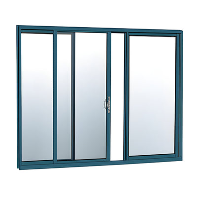 CRL-U.S. Aluminum OXO Sliding Door Thermally Broken Fin Frame Glazed Custom Painted