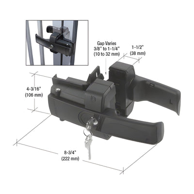 CRL Black Magnetic Lokk-Latch® Gate Lock
