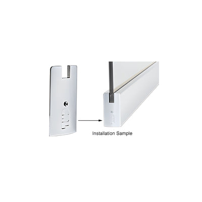 CRL Polished Stainless 4" Square End Cap for Sidelite Rails with 3/4" Glass