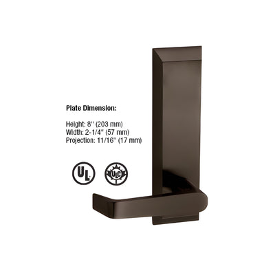 CRL Dark Bronze 1600 Series Lever Trim for 1900 Rim Panic Devices
