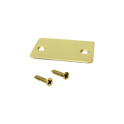 CRL Polished Brass End Cap with Screws for Shallow U-Channel