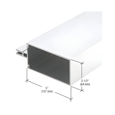 CRL-U.S. Aluminum 5" Vertical/Horizontal Mullion for 1" Glazing, White KYNAR® Paint - 24'-2"