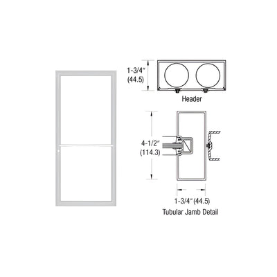 CRL-U.S. Aluminum Clear Anodized 39-1/2" x 85-3/4" 450 Series Up and Over Single Door Frame for Center Hung OHCC
