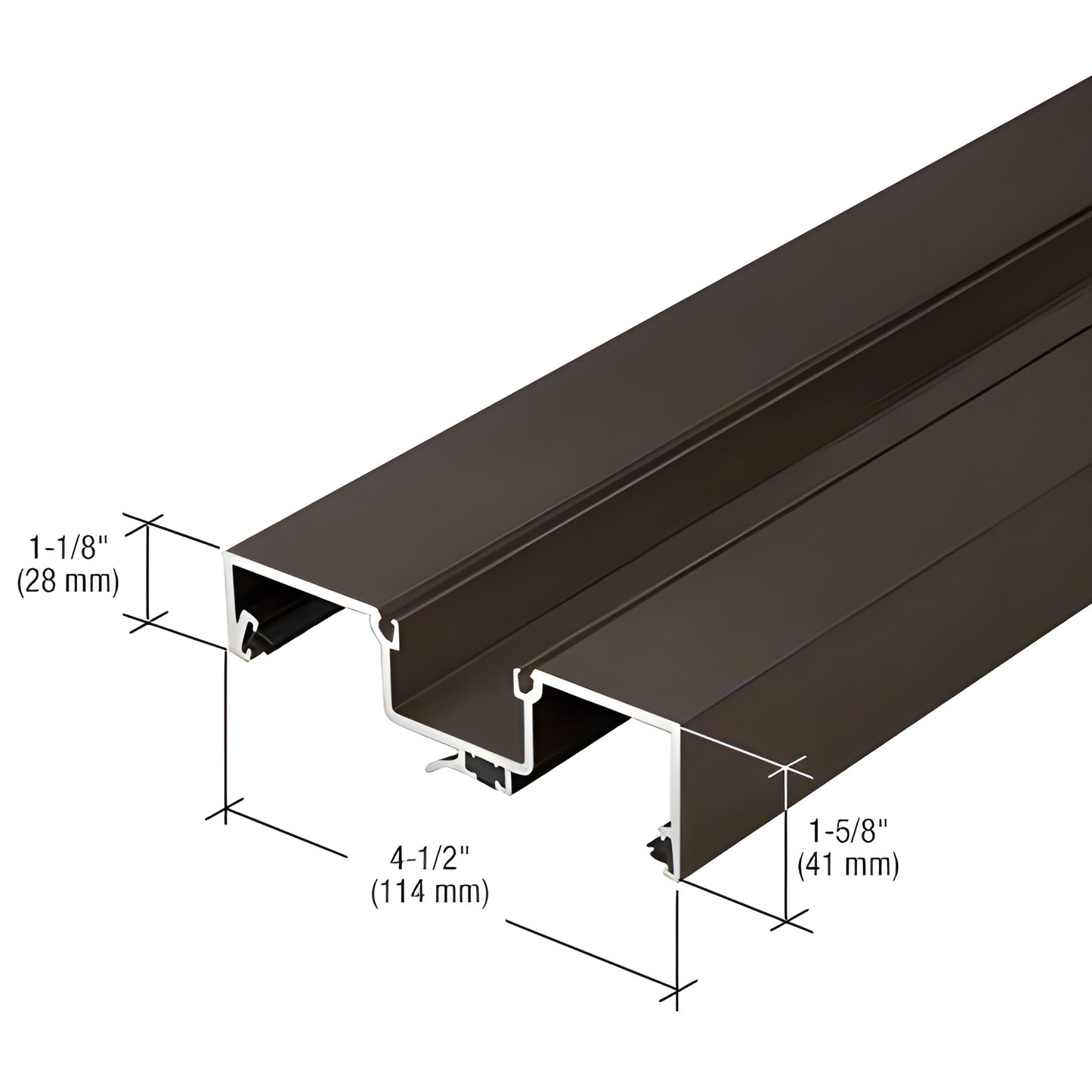 CRL-U.S. Aluminum Rotating Mullion, Black Anod., Thermal Break 24'-2"