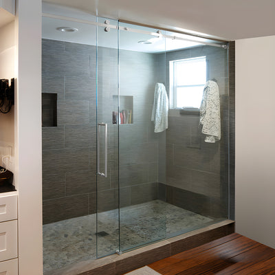 CRL Polished Stainless Senior Deluxe Serenity Sliding Shower Door System