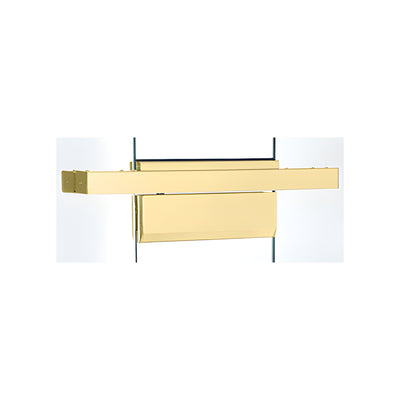 CRL Polished Brass Single Floating Header for Overhead Concealed Door Closers - Custom Length