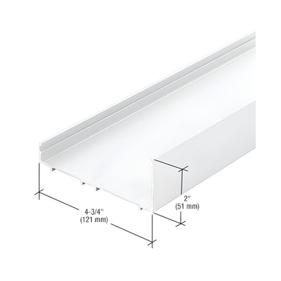 CRL-U.S. Aluminum White KYNAR® Paint Head and Sill Channel - 24'-2"