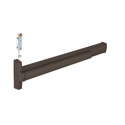 CRL Dark Bronze 36" Jackson® 2085 Push Pad Concealed Vertical Rod Left Hand Reverse Bevel Panic Exit Device