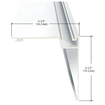 CRL-U.S. Aluminum White KYNAR® Paint 90 Degree Outside Corner Half, 24'-2"