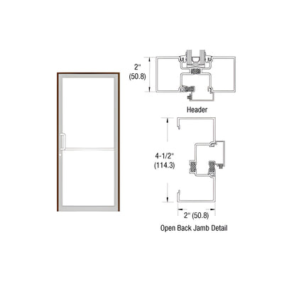 CRL-U.S. Aluminum Class I Dark Bronze/Black Anodized Class 1 Custom Size Series IT451 Open Back Offset Pivot Up and Over Frame Complete (1F)