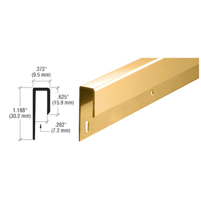 CRL Gold Anodized 1/4" Deep Nose Aluminum J-Channel