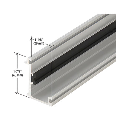CRL-U.S. Aluminum Clear Anodized Perimeter Pressure Bar with Punched Thermal Spacer - 24'-2"