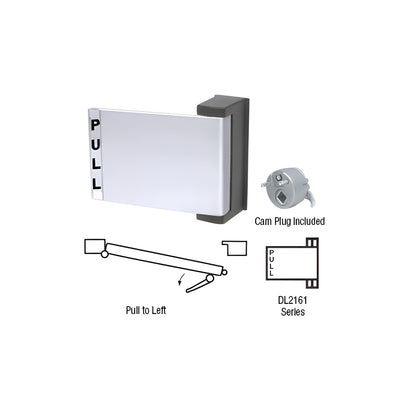 CRL Chrome Universal Push-Pull Paddle Handle - Pull to Left