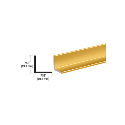 CRL Brite Gold Anodized 3/4" Aluminum Angle Extrusion