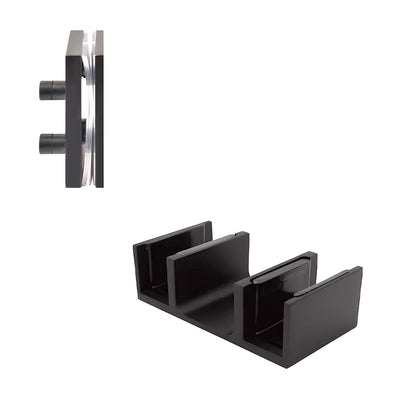 CRL Matte Black Replacement 90 Degree Accessory Kit & Bottom Guide for Brixen Sliding Shower Door System