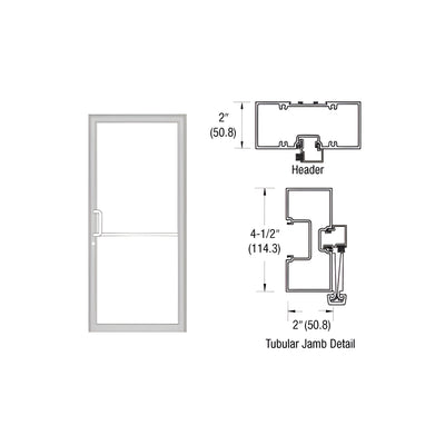 CRL-U.S. Aluminum Custom Size Clear Anodized Class 1 Series 451 Tubular Gear Hinge Up and Over Frame Complete (1F)