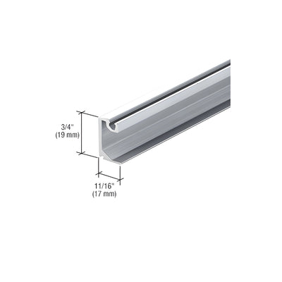 CRL-U.S. Aluminum Glass Stop for 1/4" Glass, Mill - 21'-2"