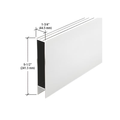 CRL-U.S. Aluminum White KYNAR® Paint 9-1/2" A.D.A. Bottom Rail - 13'-6"