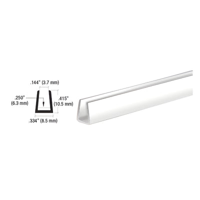 CRL White 1/4" Plastic Edge Molding