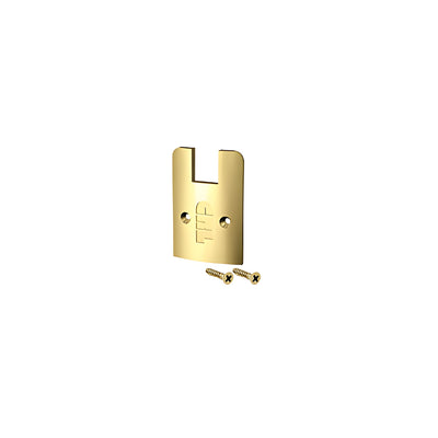 CRL Polished Brass Low Profile Sidelite Rail Cap With Screws