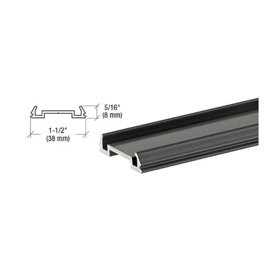 CRL Matte Black Standard Bottom Rail Filler 241" Long