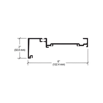 CRL-U.S. Aluminum Header, Bronze Black Anodized - 24'-2"