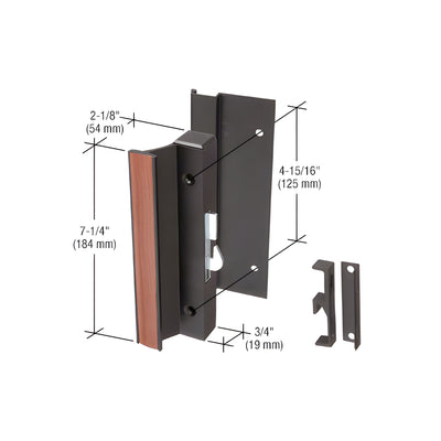 CRL Black High Profile Hook-Style Surface Mount Handle 4-15/16" Screw Holes