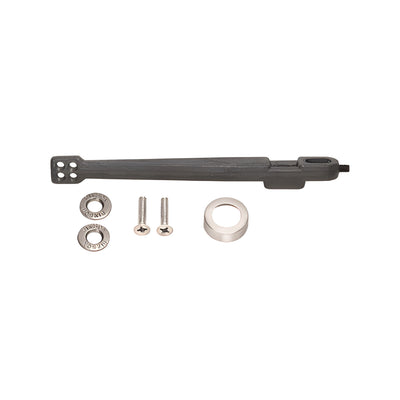 Rixson® Polished Chrome 28 Series Center-Hung Floor Mounted Closer Arm with Door Alignment Hardware
