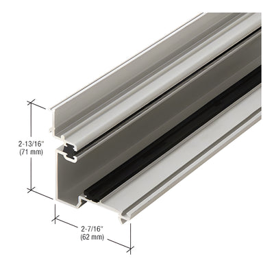 CRL-U.S. Aluminum Door Jamb Pressure Bar, Thermally Improved, Clear Anodized Class 1 - 24'-2"
